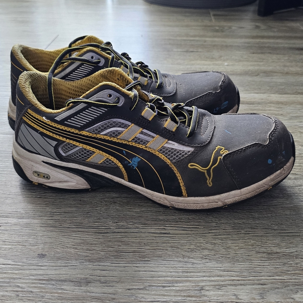COPY - Puma Steel Toe Safety Shoes Gray Leather Sneakers Mens Size 12 - Picture 4 of 7